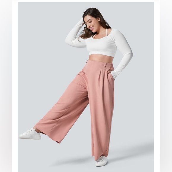 HALARA Pants - HALARA Halara Flex™ High Waisted Pocket Wide Leg Waffle Work Plus Size Pants
